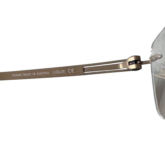 Silhouette Rimless Eyeglasses Gold & Black Frame Only Unisex Titanium 4412 52-17 - Picture 9 of 14